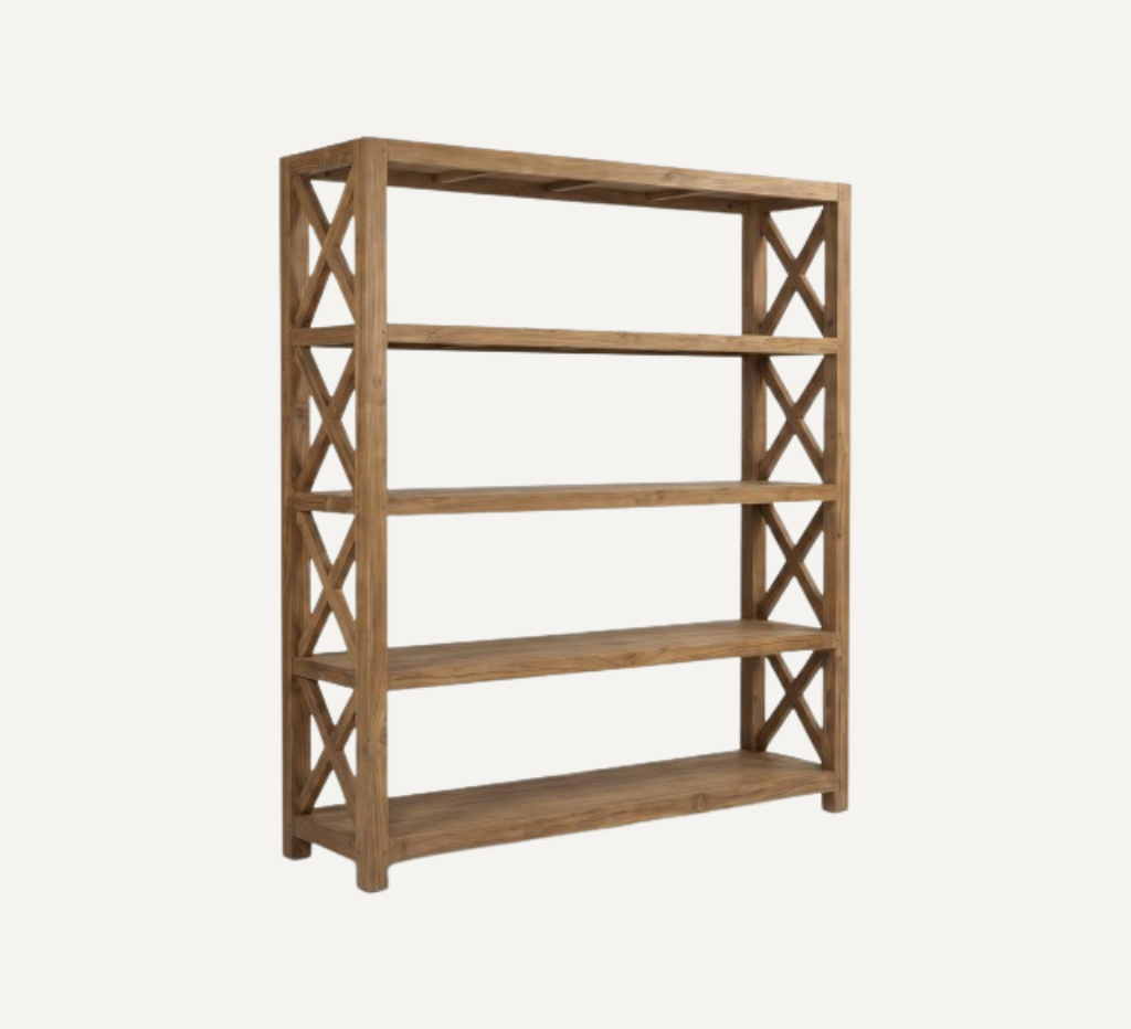 SHELF MADE FROM RECYCLED TEAK WOOD