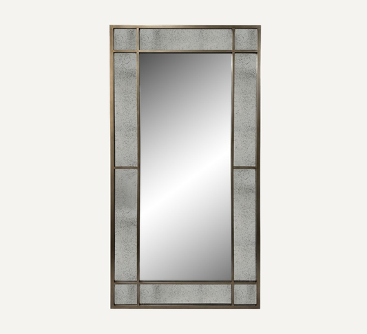 MIRROR IRON AND GLASS 100/200cm AGED GOLDEN