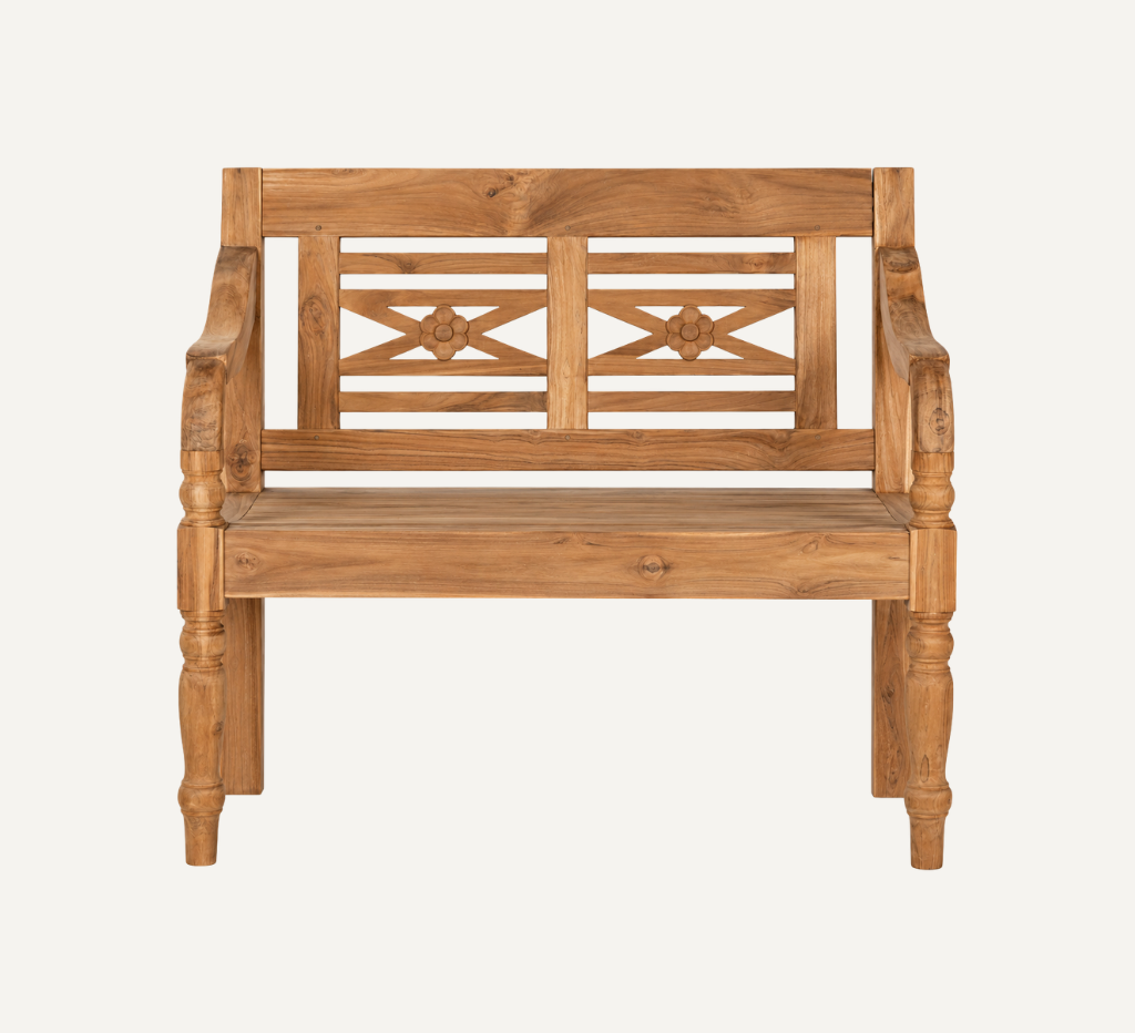 Two-Seater Teak Wood Bench