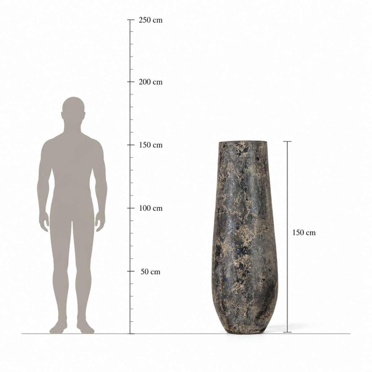 AMPHORA ANTIQUE  BLACK 150cm