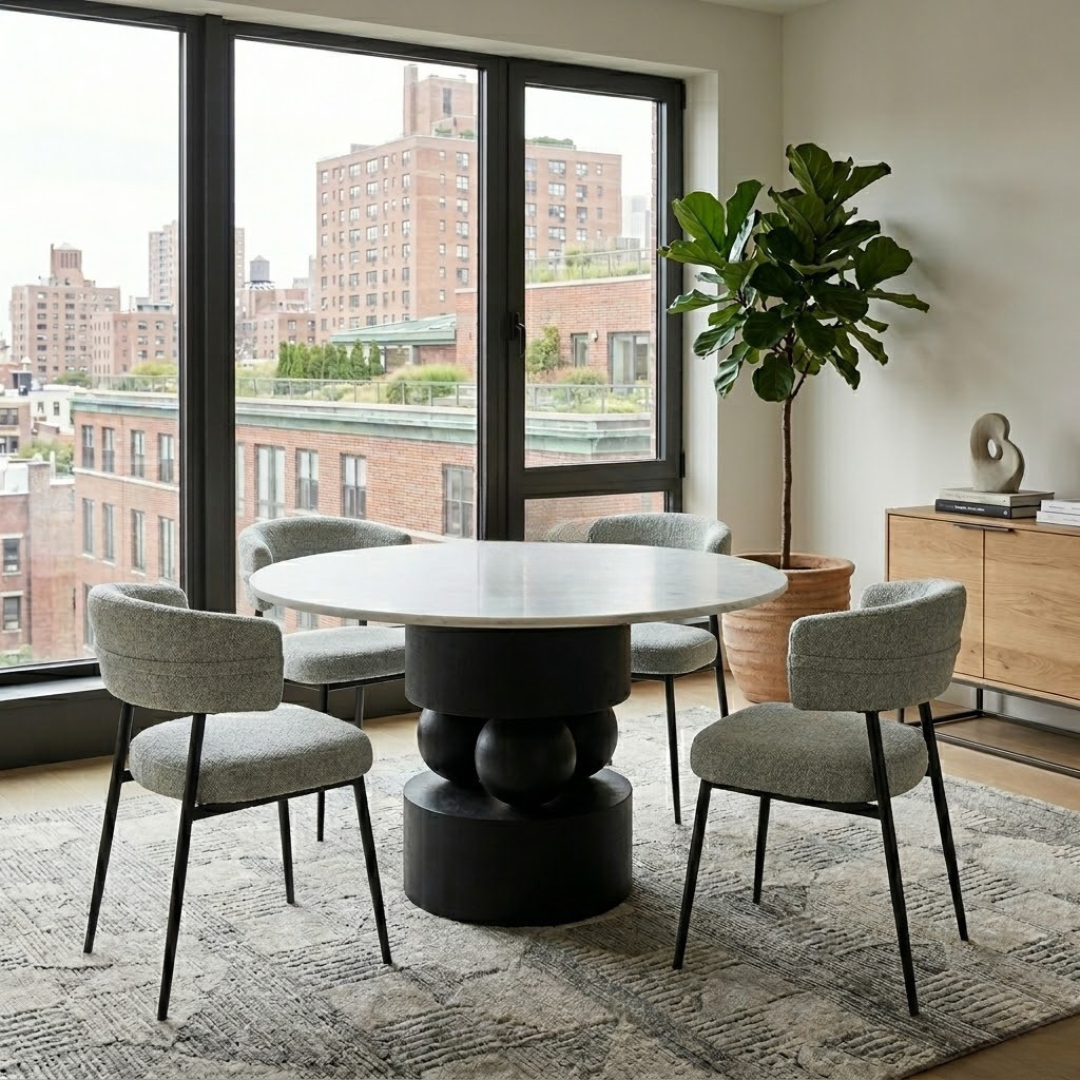 ROUND MARBLE DINING TABLE