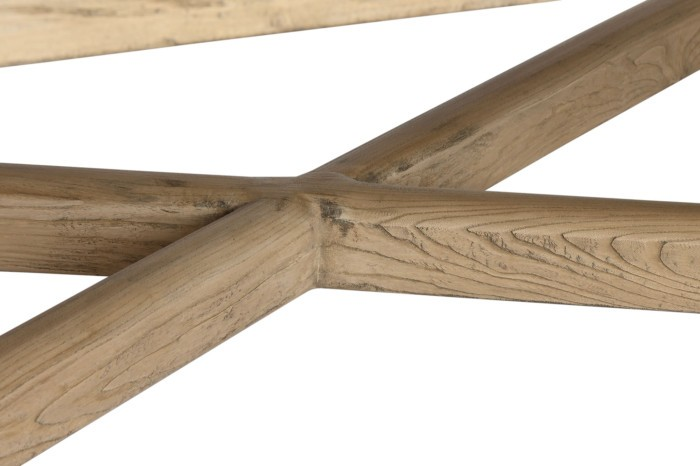 SOLID ELM WOOD COFFEE TABLE OLMA 170 cm