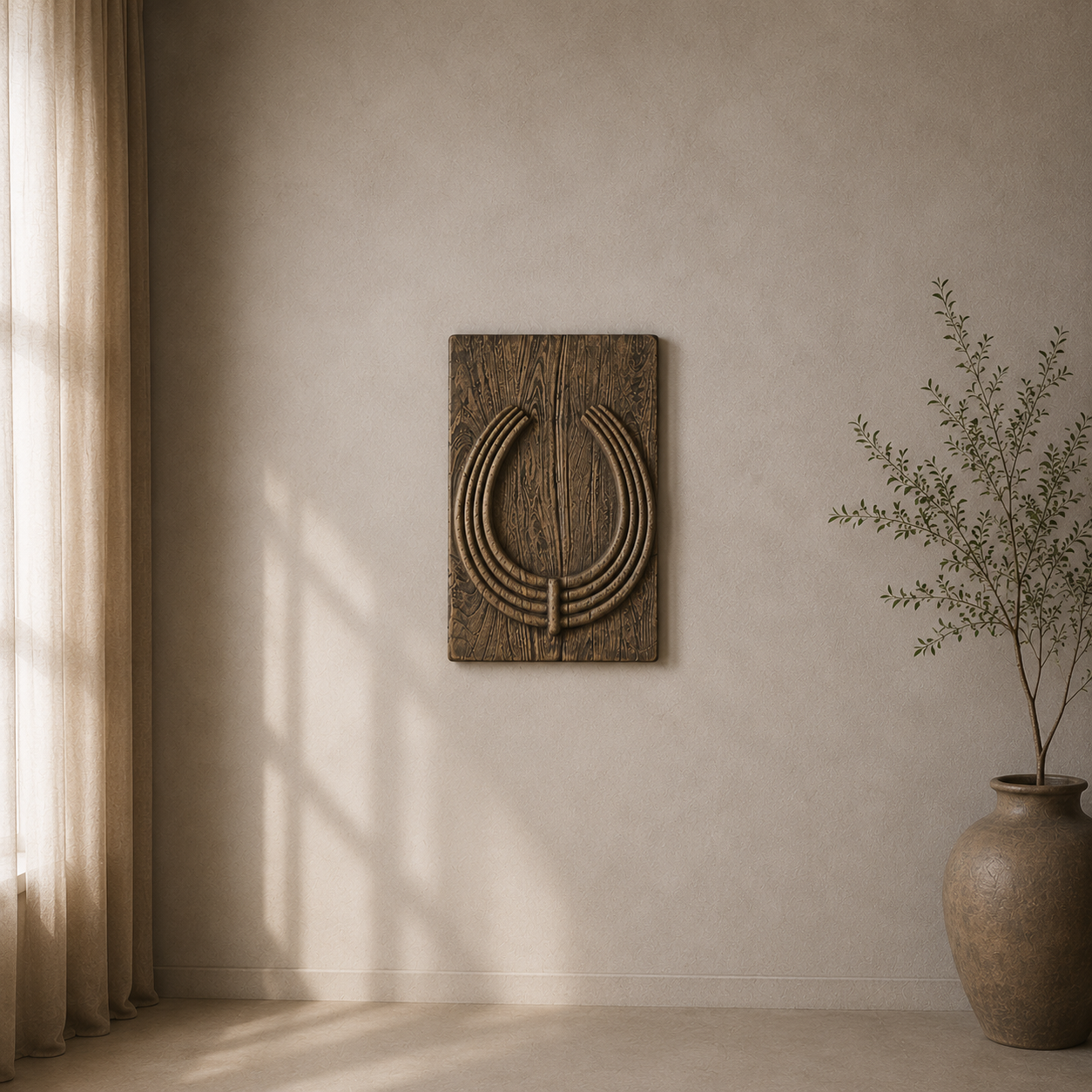 DECORATIVE WALL PANEL MADE FROM RECLAIMED MANGO WOOD 44/55см