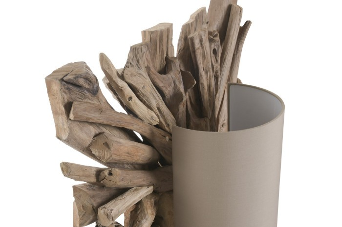 RECYCLE TEAK WOOD WALL LAMP