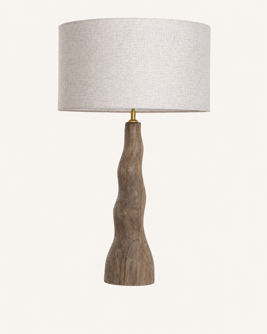 MANGO WOOD/LINEN TABLE LAMP