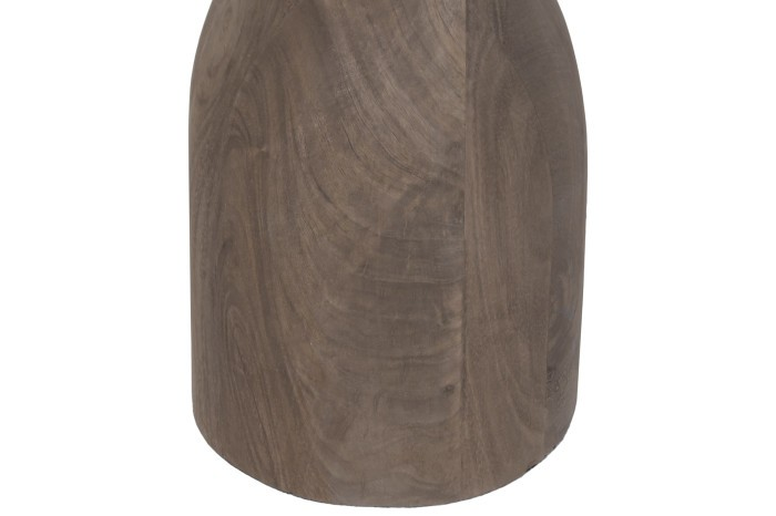 MANGO WOOD/LINEN FLOOR  LAMP