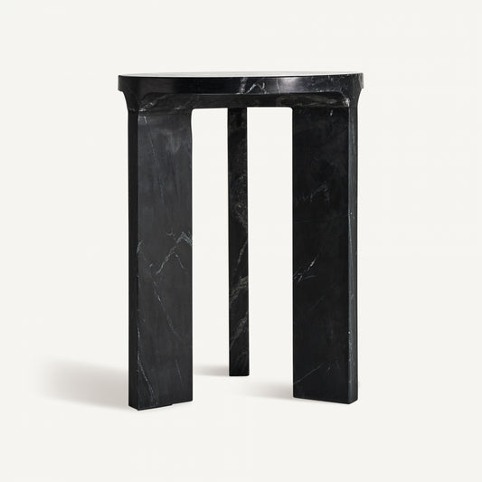 BLACK MARBLE SIDE TABLE