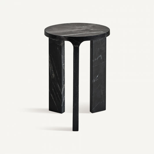BLACK MARBLE SIDE TABLE