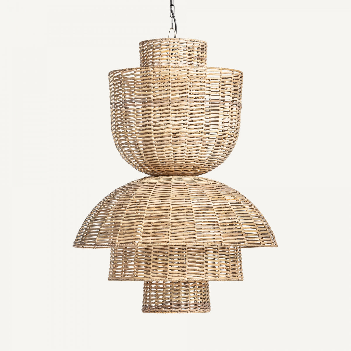 PLISSÉ RATTAN CEILING LAMP