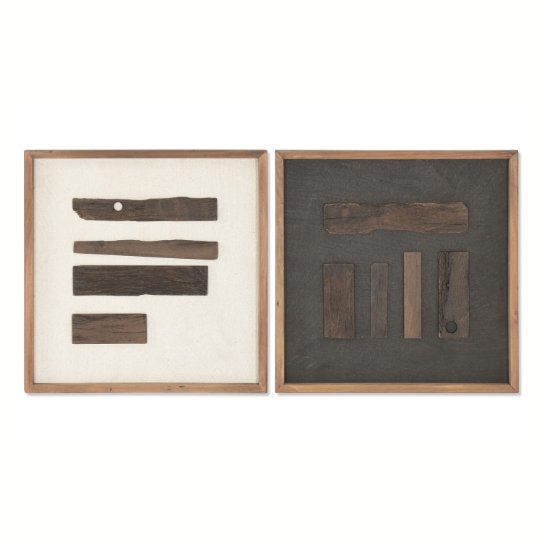 КОМПЛЕКТ КАРТИНИ ОТ РЕЦИКЛИРАНО ДЪРВО 2