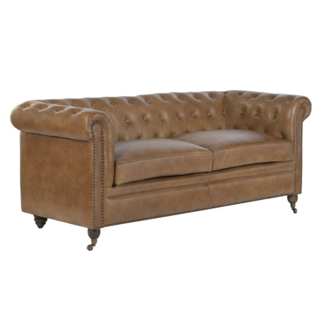 LEATHER SOFA JOHN 190cm