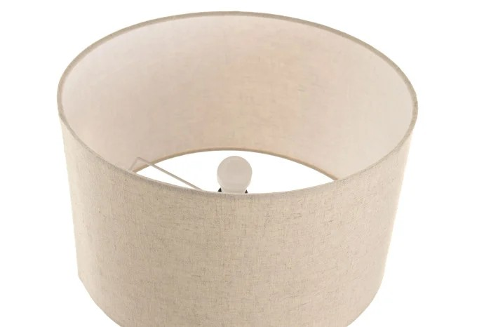 MANGO WOOD AND LINEN TABLE LAMP