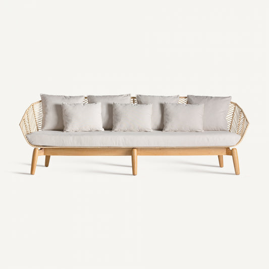 PLISSÉ RATTAN SOFA