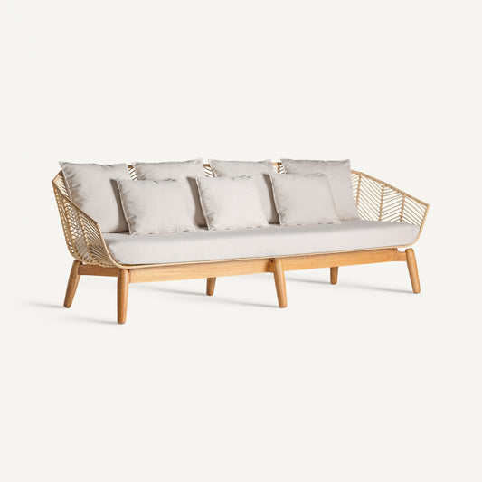 PLISSÉ RATTAN SOFA