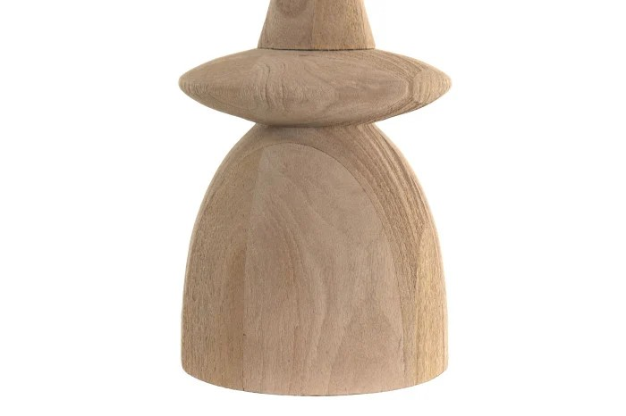 MANGO WOOD AND LINEN TABLE LAMP