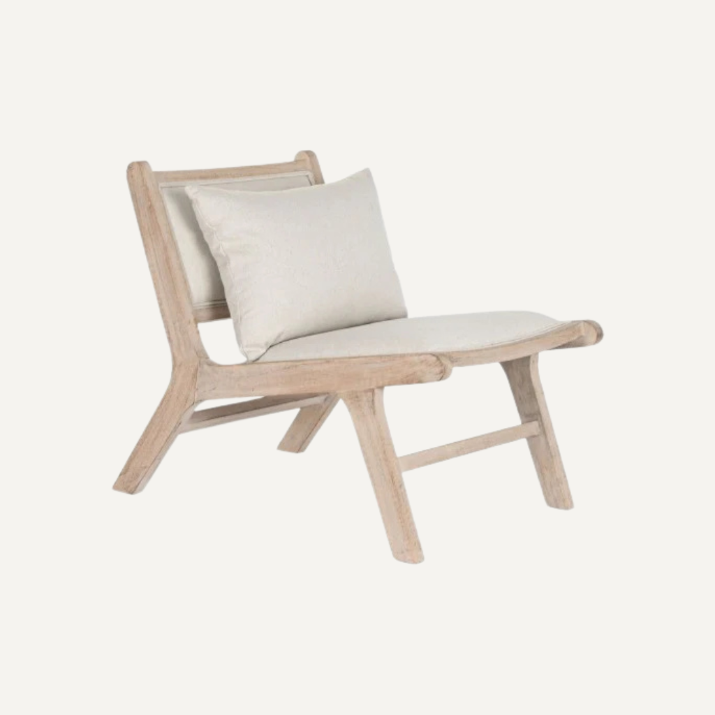 WOOD ARMCHAIR MAYA BEIGE