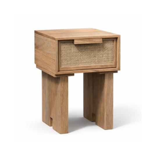 BEDSIDE TABLE MANGO/RATTAN