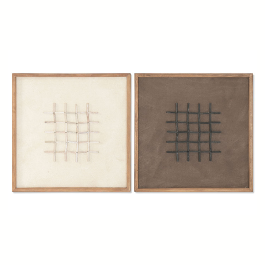 PICTURE RECYCLED WOOD 62/62 SET 2