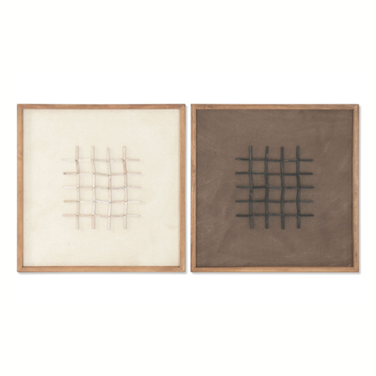 PICTURE RECYCLED WOOD 62/62 SET 2