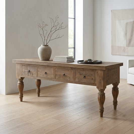 TEAK WOOD CONSOLE TABLE 200cm