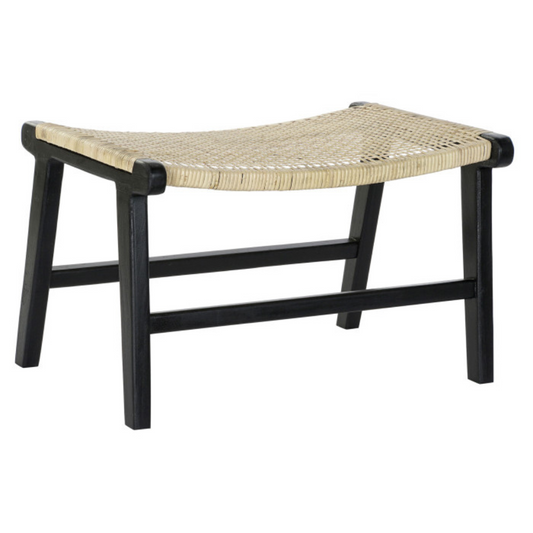 FOOT CHAIR RATTAN/BLACK