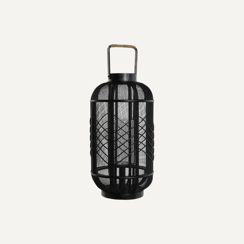 CANDLE HOLDER BLACK METAL