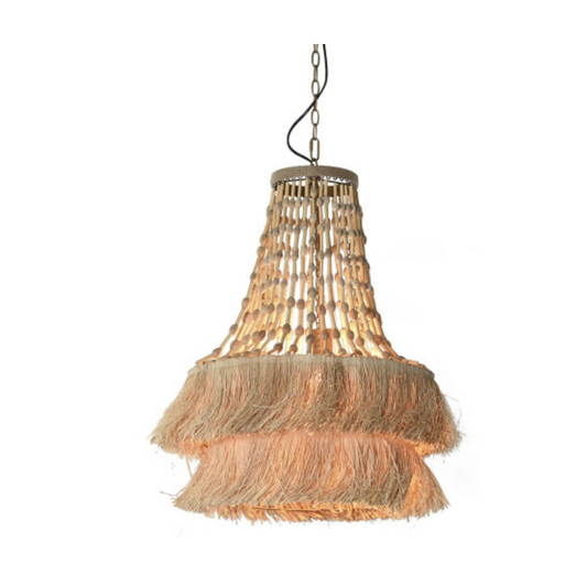 CEILING LAMP JUTE METAL*148