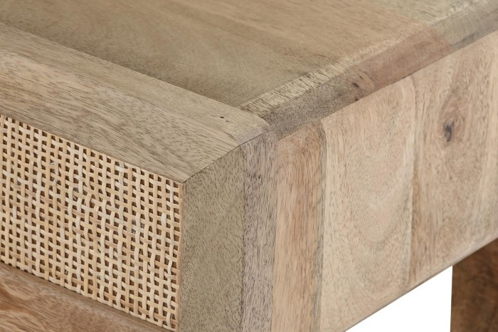 BEDSIDE TABLE MANGO & RATTAN