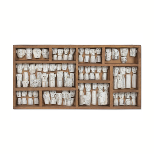 TEAK WOOD WALL DECORATION 80cm