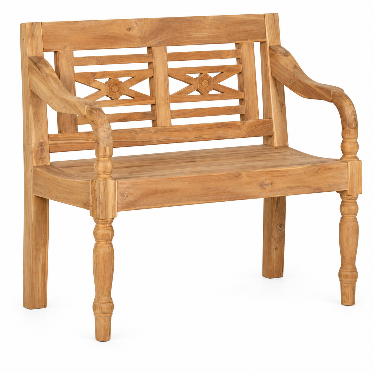 Two-Seater Teak Wood Bench
