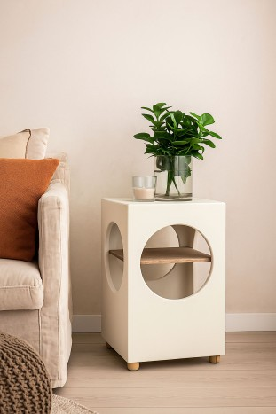 MANGO/CONCRETE AUXILIARY TABLE STRATO
