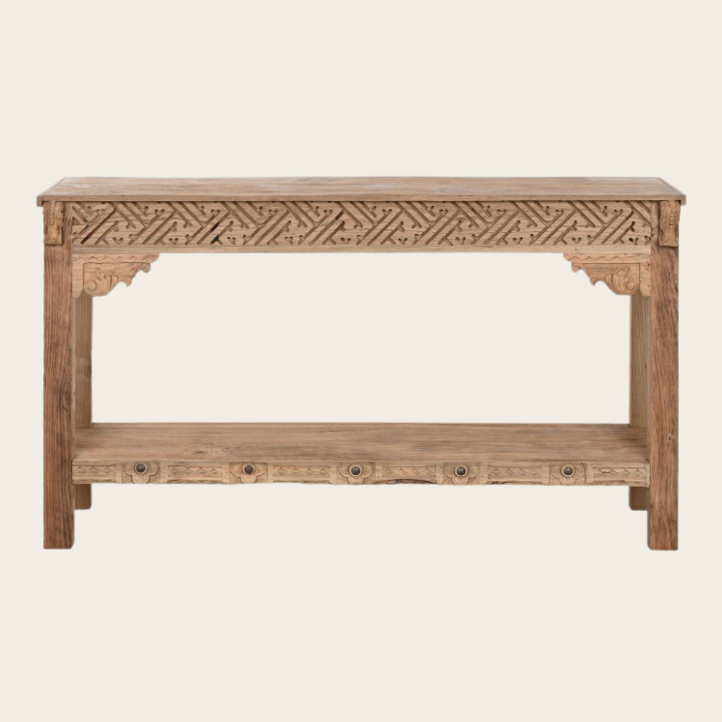 TEAK WOOD CONSOLE TABLE 140cm