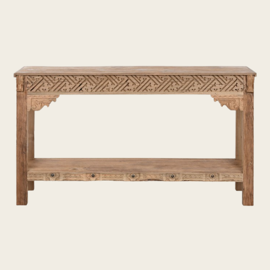 TEAK WOOD CONSOLE TABLE 140cm