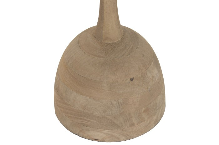 ПОДОВА ЛАМПА ОТ СКУЛПТУРНО МАНГОВО ДЪРВО И ЛЕН