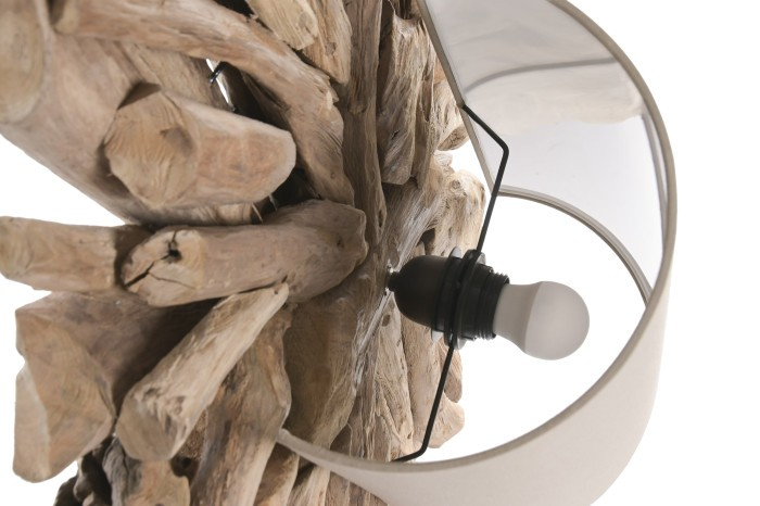RECYCLE TEAK WOOD WALL LAMP