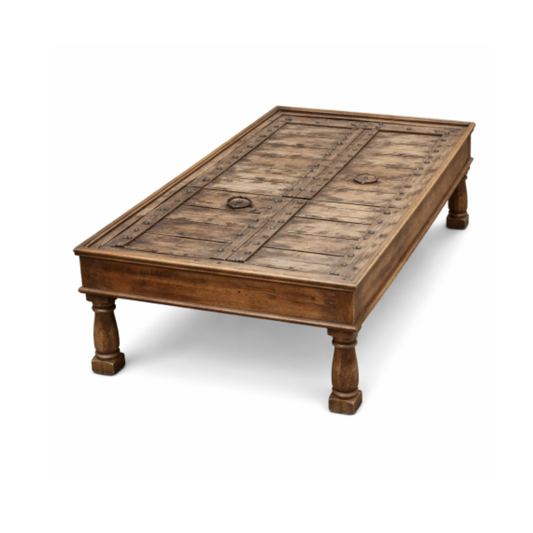 COFFEE TABLE RECYCLED TEAK WOOD 186cm