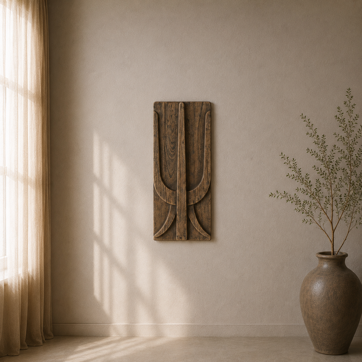 DECORATIVE WALL PANEL MADE FROM RECLAIMED MANGO WOOD 41/79см