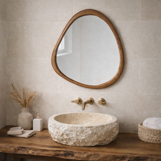 WOOD MIRROR 44/48cm