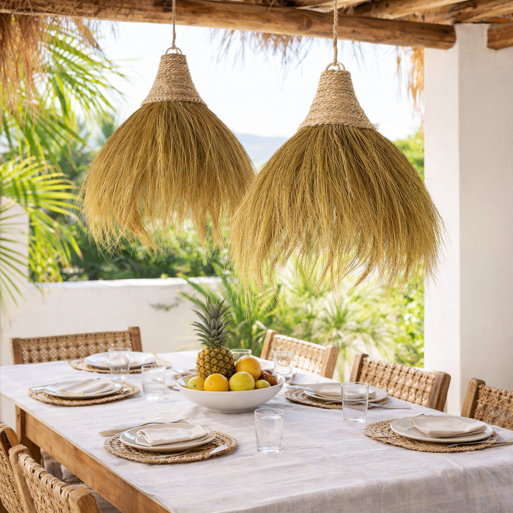 BOHO IBIZA SEAGRASS LAMP