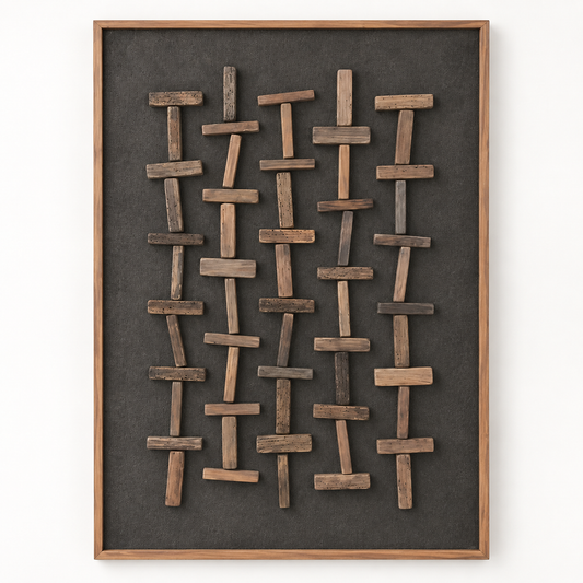 PICTURE RECYCLED WOOD 122cm