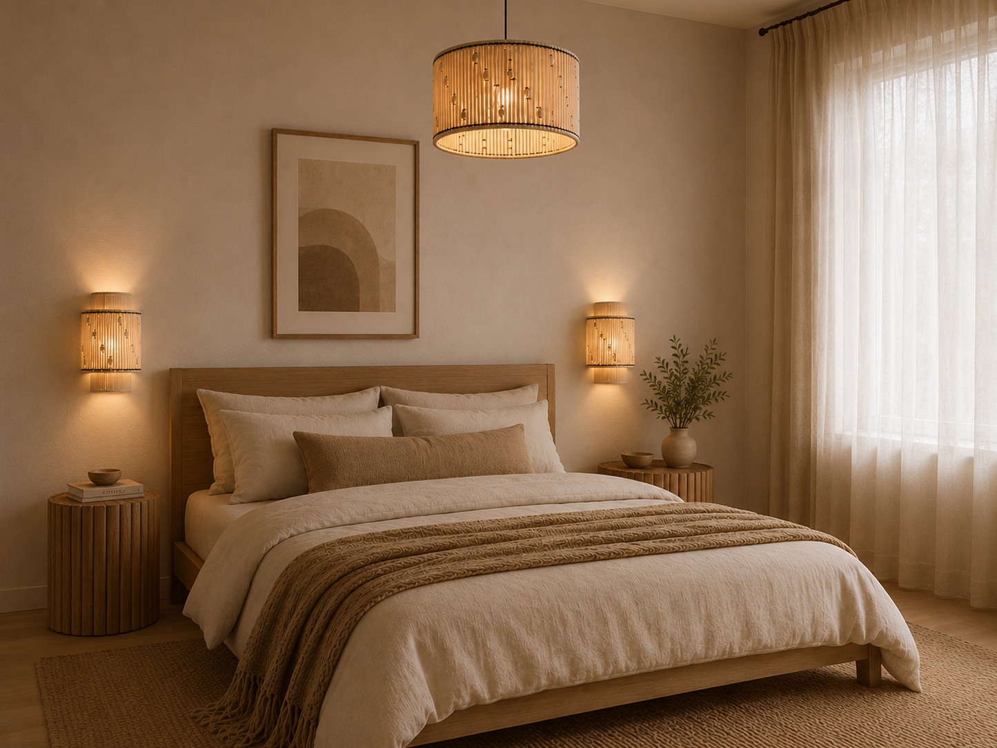 BOHO COTTON THREADS HANGING LAMP
