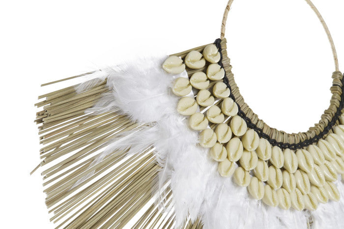 WALL DECORATION FEATHERS SHELLS SET 2
