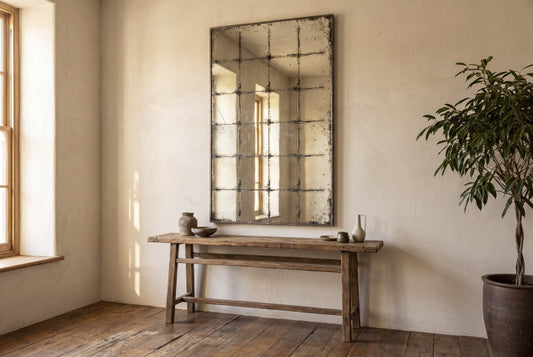 MIRROR FROM METAL&GLASS 90X150cm  WORN OUT
