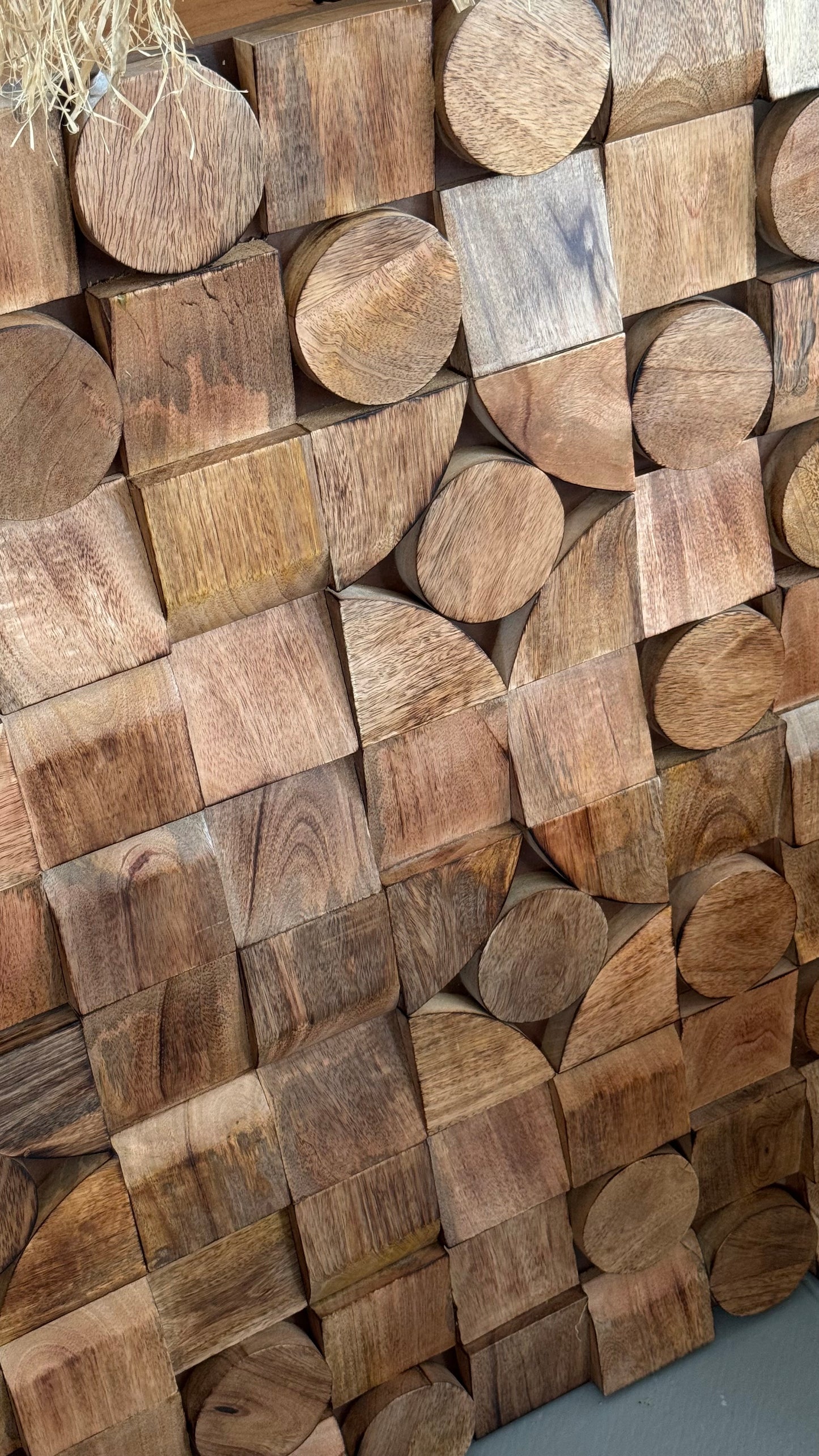 3D DECORATIVE MANGO SOLID WOOD PANEL 90cm