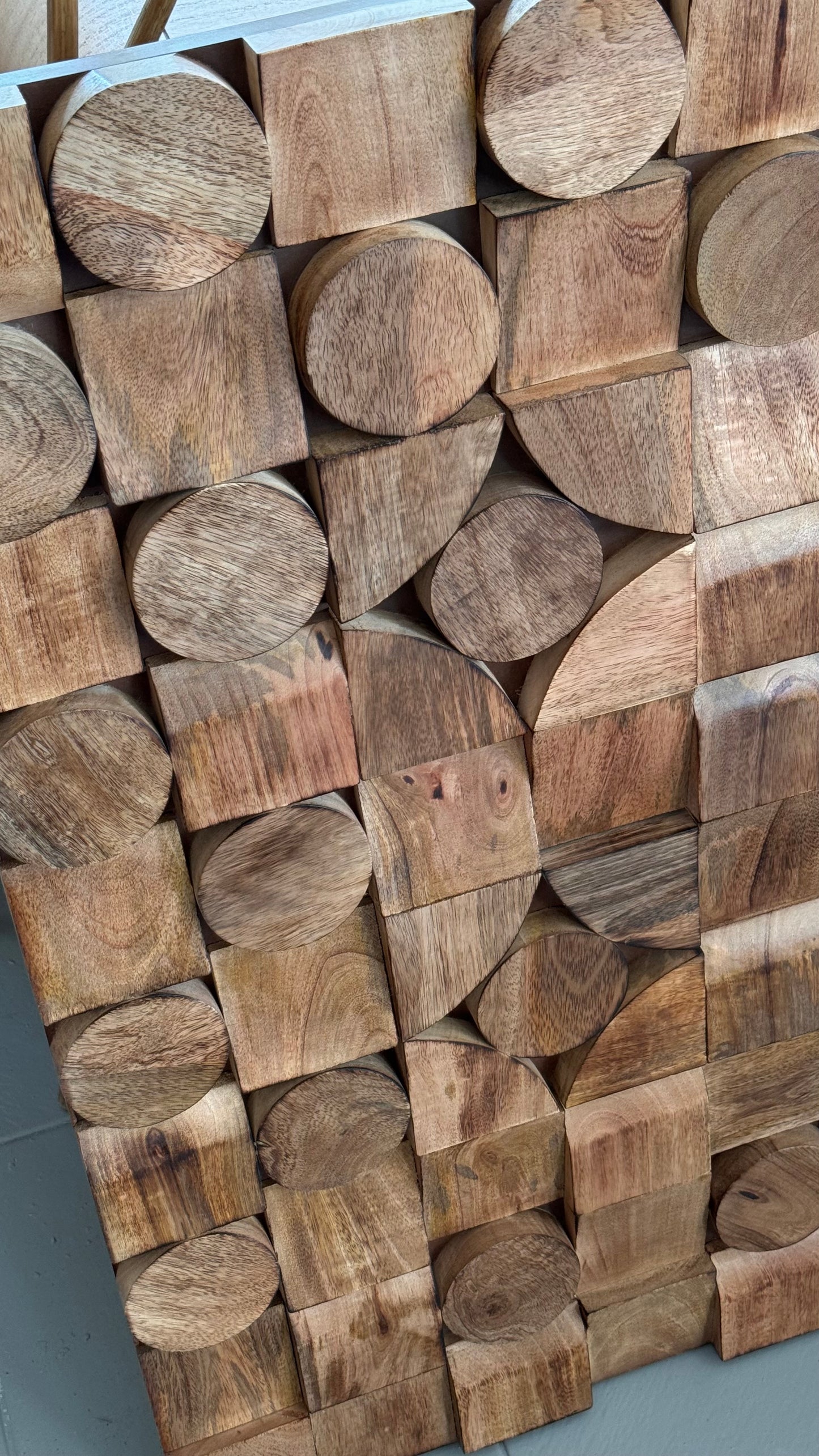 3D DECORATIVE MANGO SOLID WOOD PANEL 90cm