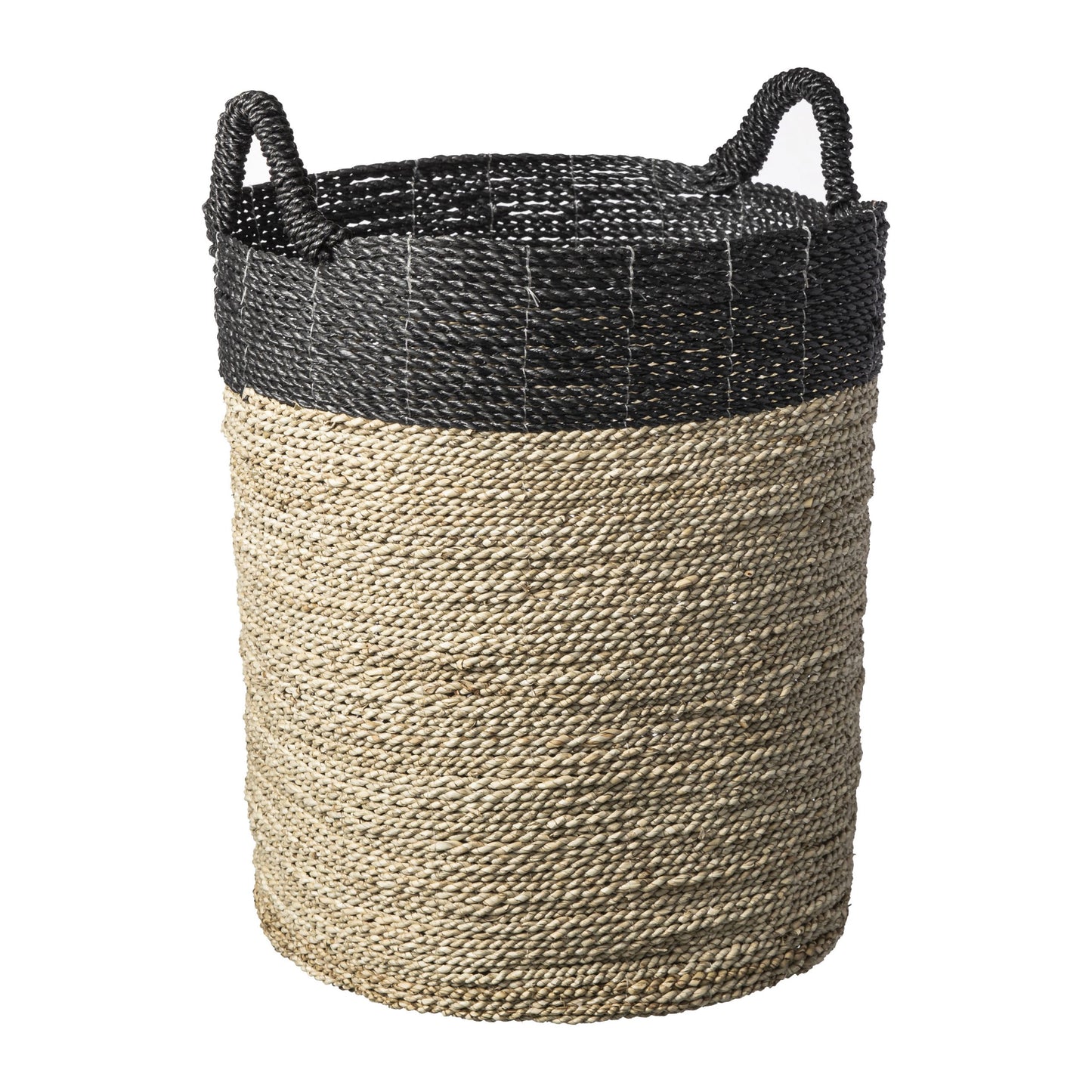 BASKET LAUNDRY SET*4 BLACK/NATURAL