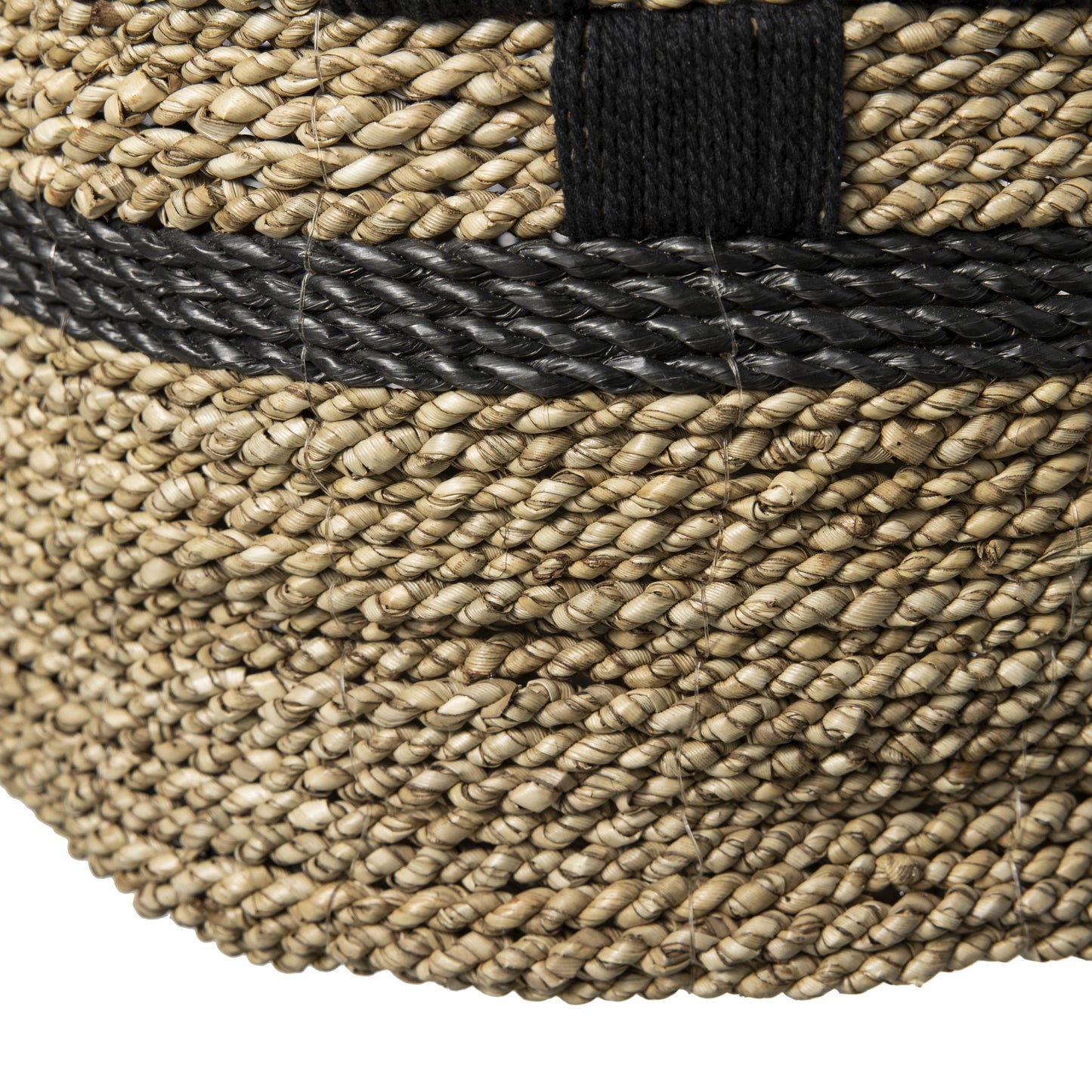 SEAGRASS BASKET LAUNDRY CATUR SET*3 BLACK