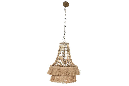 CEILING LAMP JUTE METAL*148