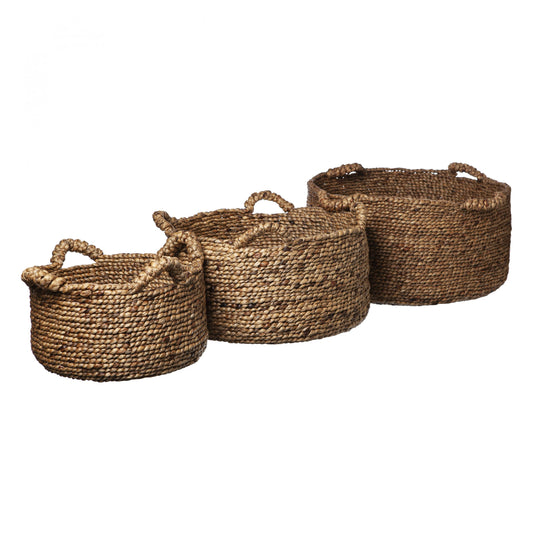 SET*3 OVAL NATURAL BASKET