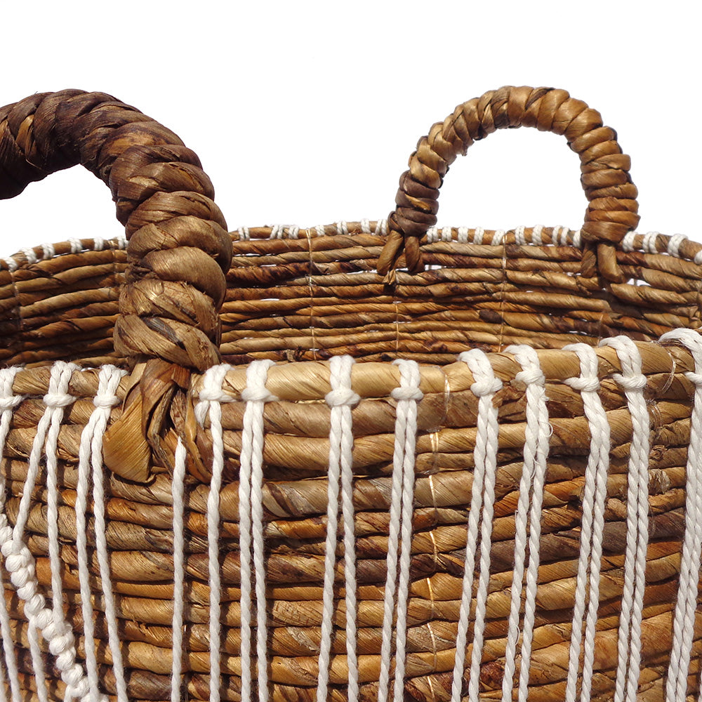 BANANA BASKET MACRAME STRIPE SET*3